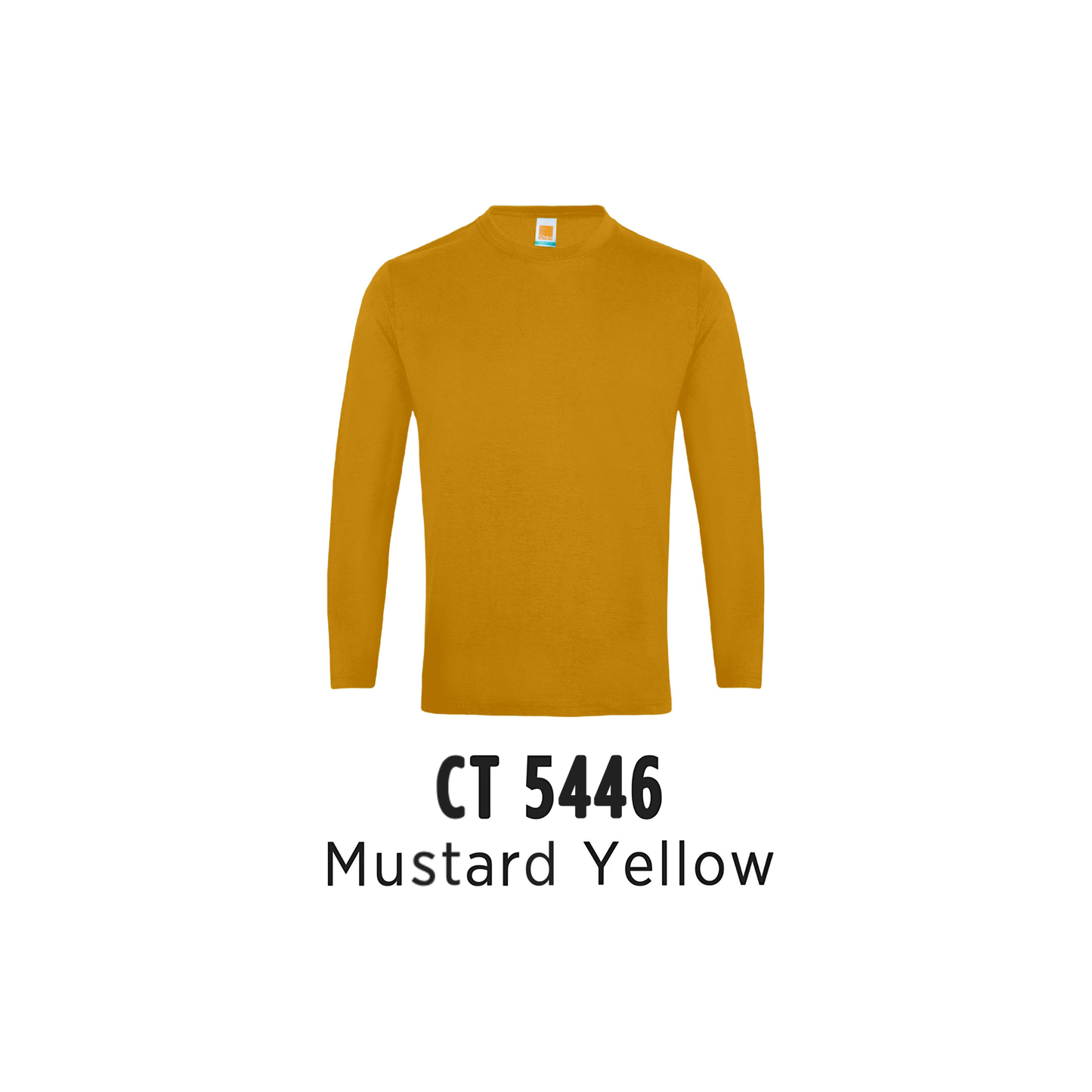 Custom T-Shirt Long Sleeve - Unisex Comfy Cotton Long Sleeve T-Shirt | Plain | Mustard Yellow | CT5446