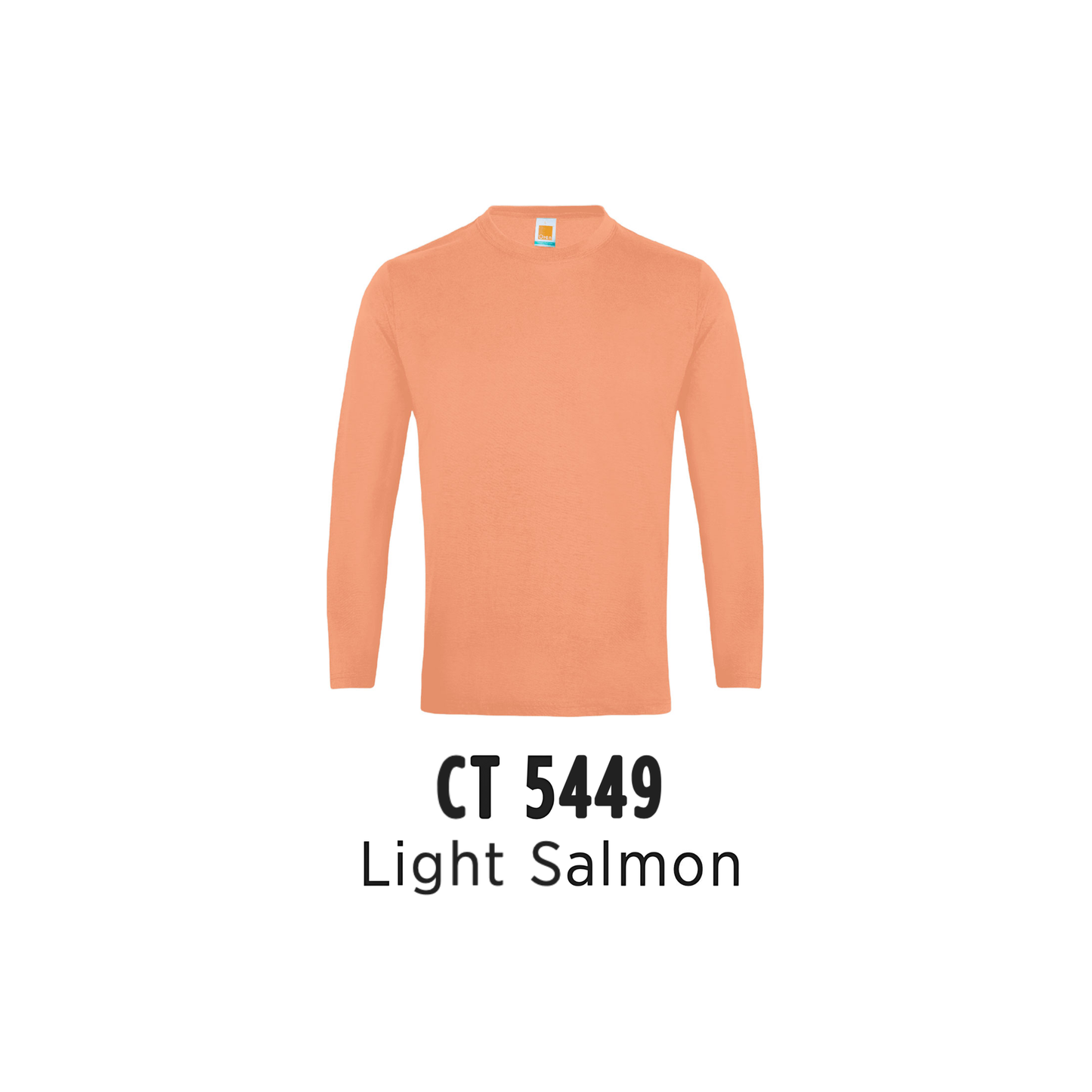 Custom T-Shirt Long Sleeve - Unisex Comfy Cotton Long Sleeve T-Shirt | Plain | Light Salmon | CT5449
