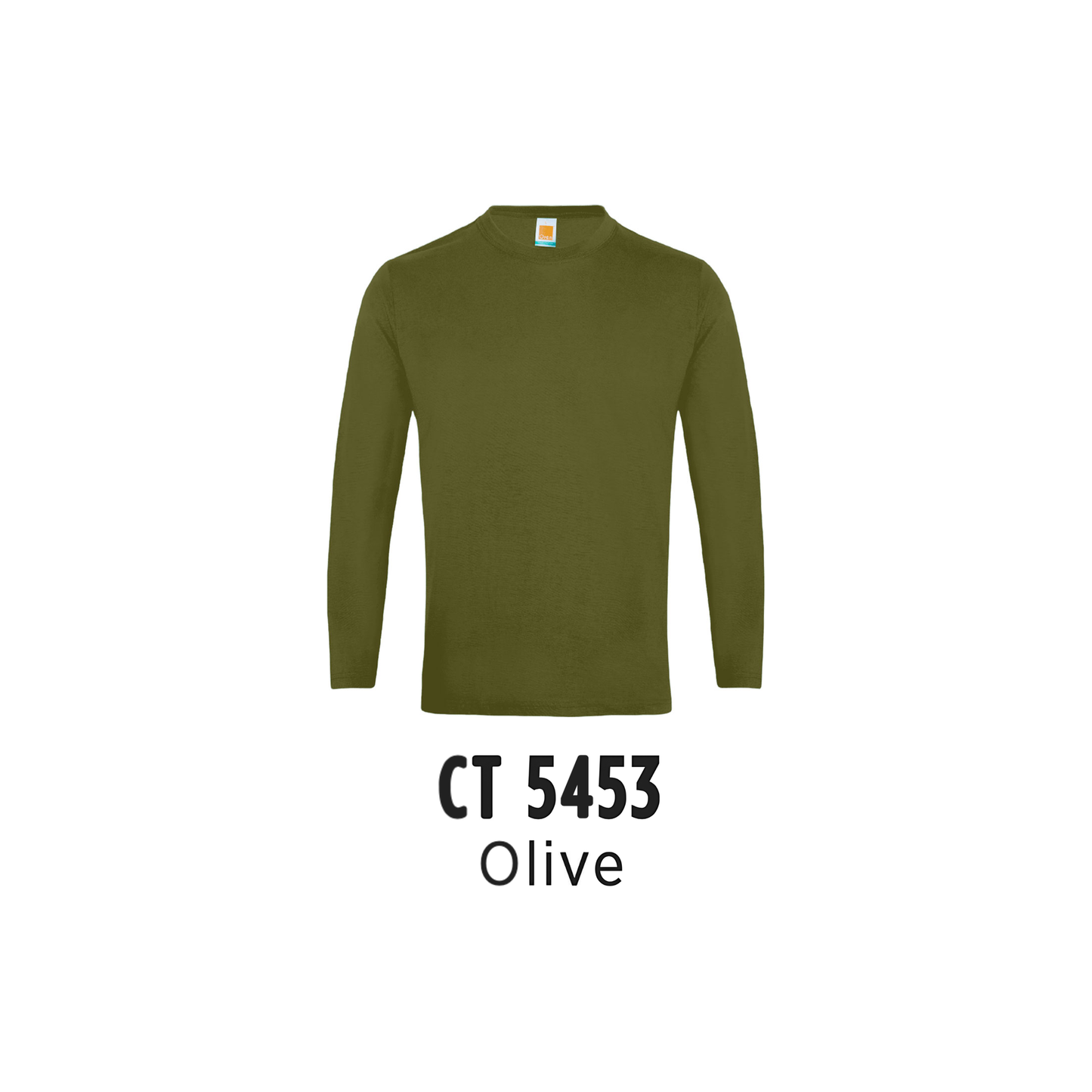 Custom T-Shirt Long Sleeve - Unisex Comfy Cotton Long Sleeve T-Shirt | Plain | Olive | CT5453