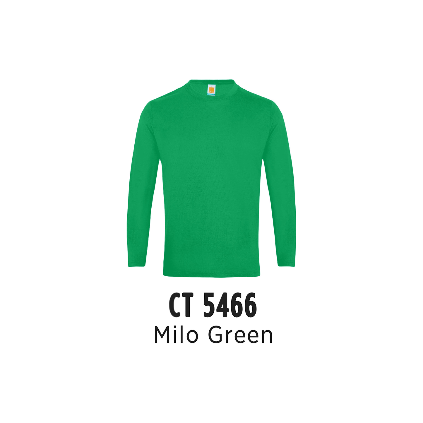 Custom T-Shirt Long Sleeve - Unisex Comfy Cotton Long Sleeve T-Shirt | Plain | Milo Green | CT5466