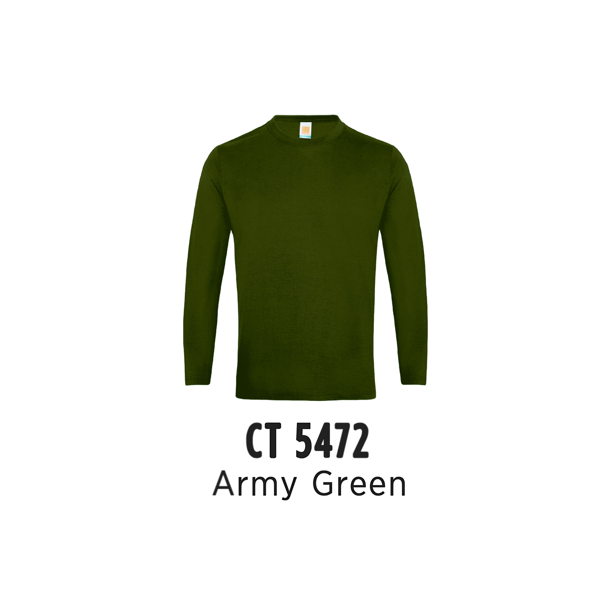 Custom T-Shirt Long Sleeve - Unisex Comfy Cotton Long Sleeve T-Shirt | Plain | Army Green | CT5472
