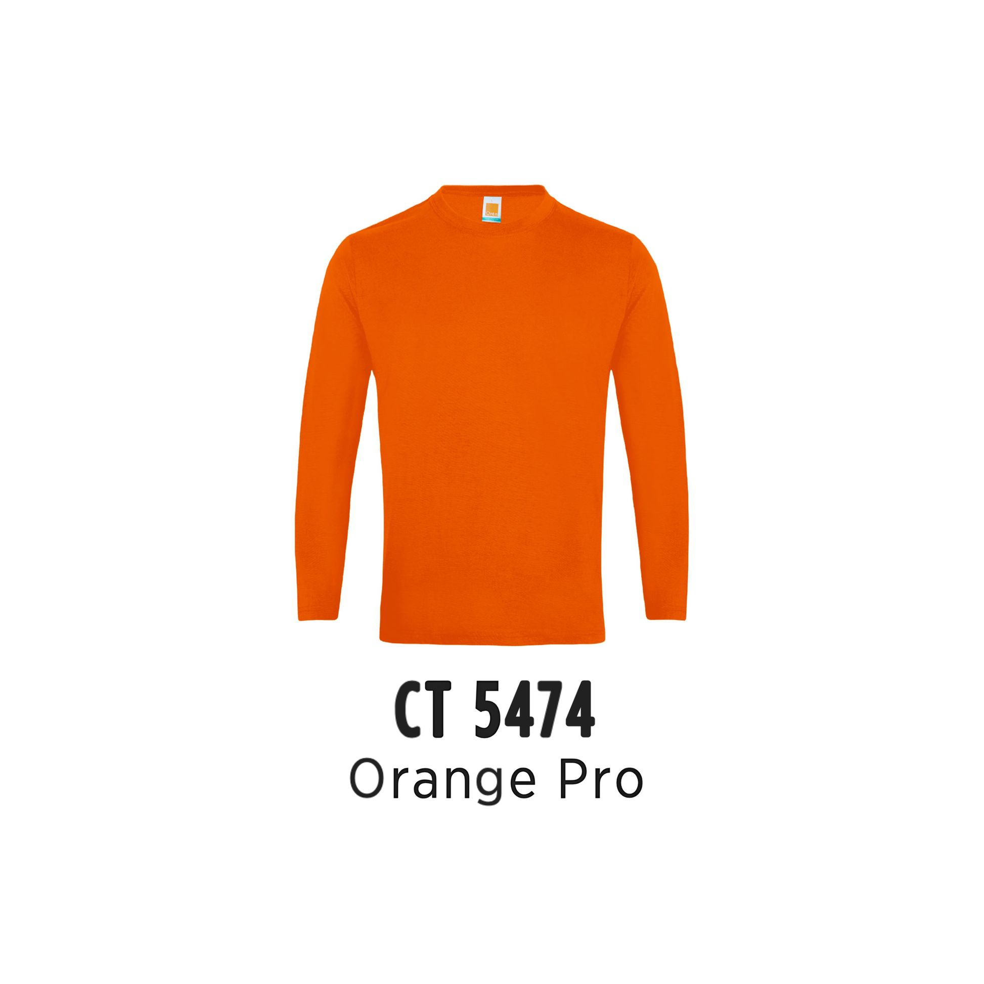 Custom T-Shirt Long Sleeve - Unisex Comfy Cotton Long Sleeve T-Shirt | Plain | Orange Pro | CT5474