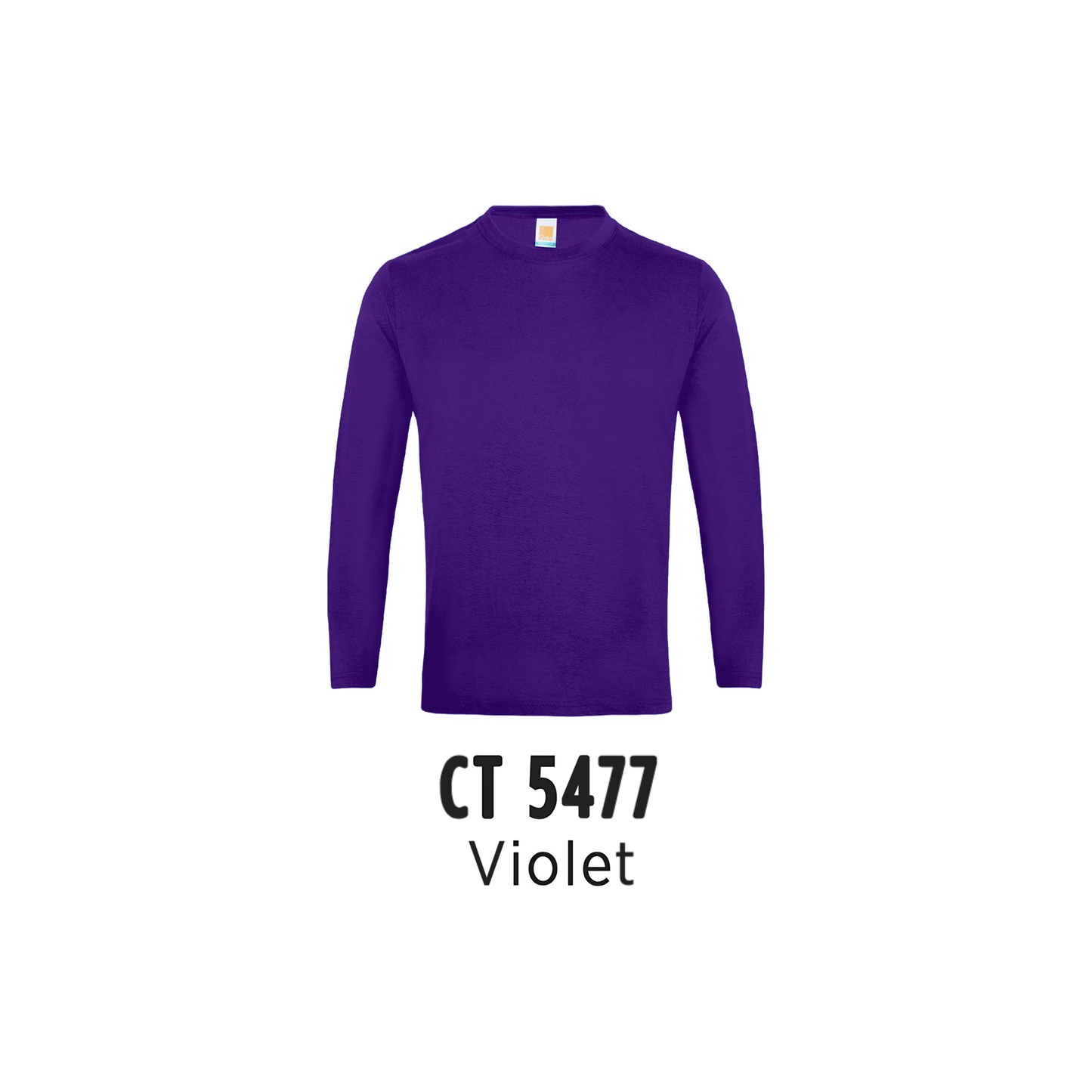 Custom T-Shirt Long Sleeve - Unisex Comfy Cotton Long Sleeve T-Shirt | Plain | Violet | CT5477
