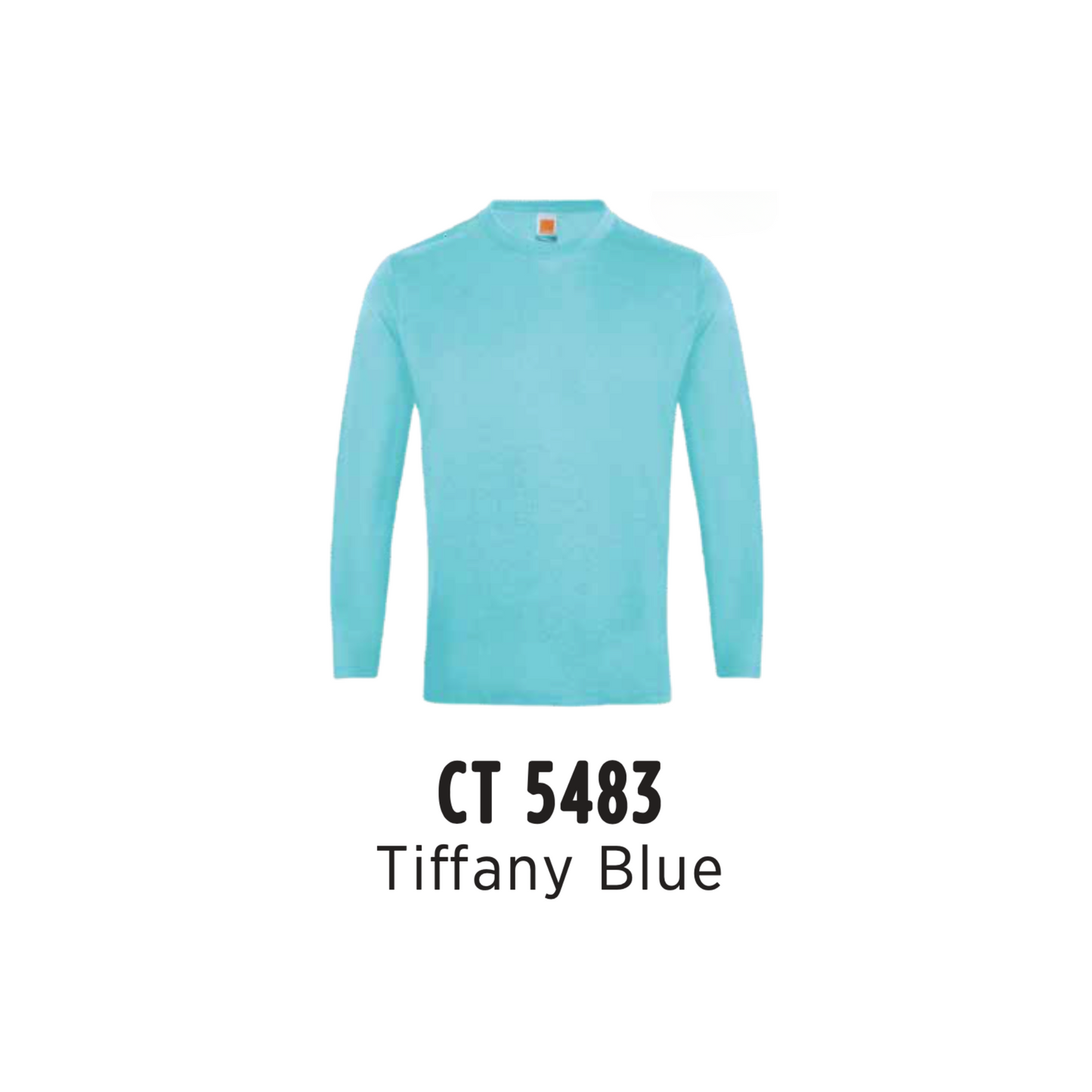 Custom T-Shirt Long Sleeve - Unisex Comfy Cotton Long Sleeve T-Shirt | Plain | Tiffany Blue | CT5483