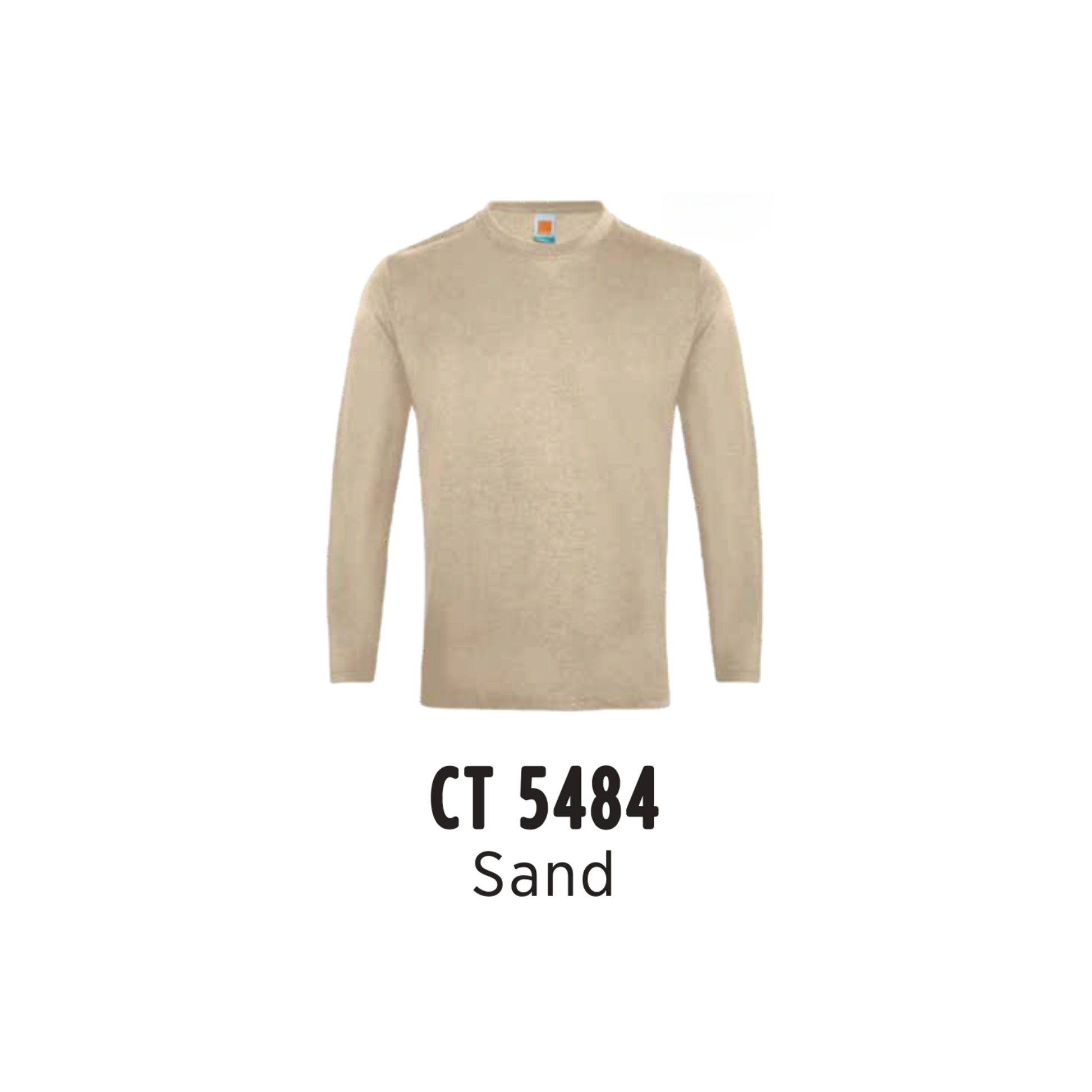 Custom T-Shirt Long Sleeve - Unisex Comfy Cotton Long Sleeve T-Shirt | Plain | Sand | CT5484