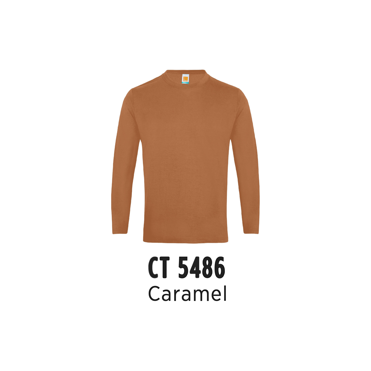 Custom T-Shirt Long Sleeve - Unisex Comfy Cotton Long Sleeve T-Shirt | Plain | Caramel | CT5486