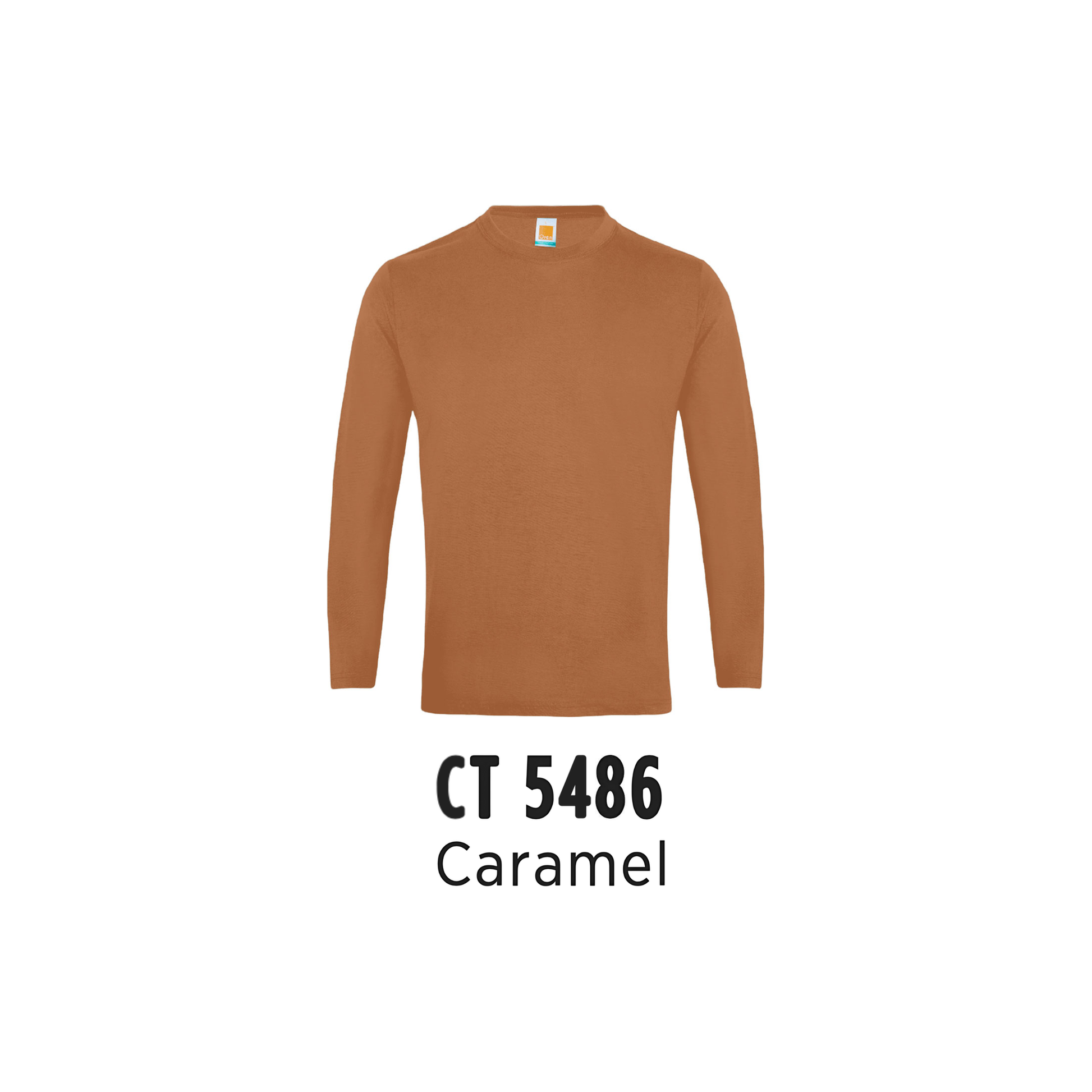 Custom T-Shirt Long Sleeve - Unisex Comfy Cotton Long Sleeve T-Shirt | Plain | Caramel | CT5486