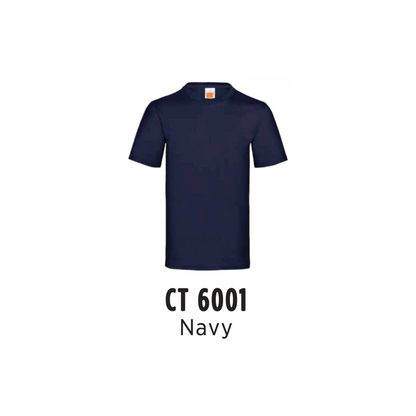 Custom T-Shirt - Unisex Superior Cotton Short Sleeve T-Shirt | Plain | Navy | CT6001