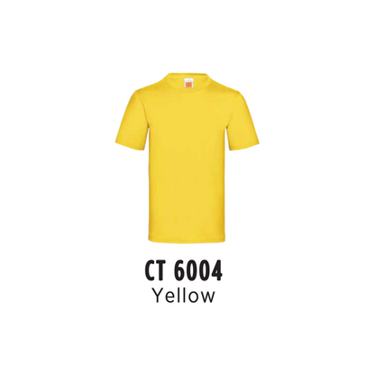 Custom T-Shirt - Unisex Superior Cotton Short Sleeve T-Shirt | Plain | Yellow | CT6004