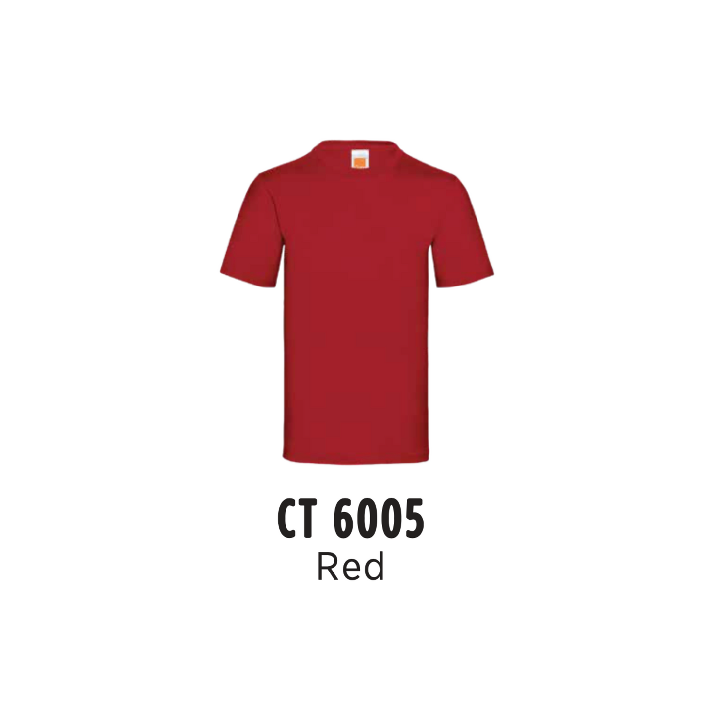 Custom T-Shirt - Unisex Superior Cotton Short Sleeve T-Shirt | Plain | Red | CT6005