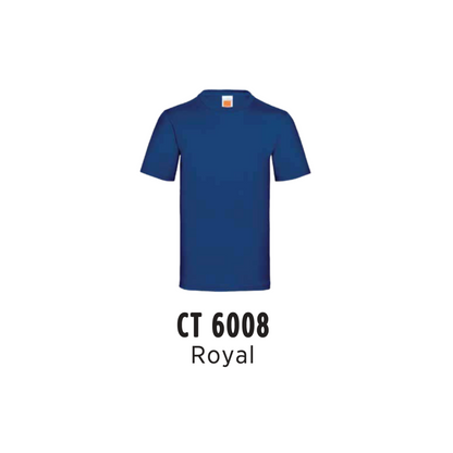 Custom T-Shirt - Unisex Superior Cotton Short Sleeve T-Shirt | Plain | Royal | CT6008