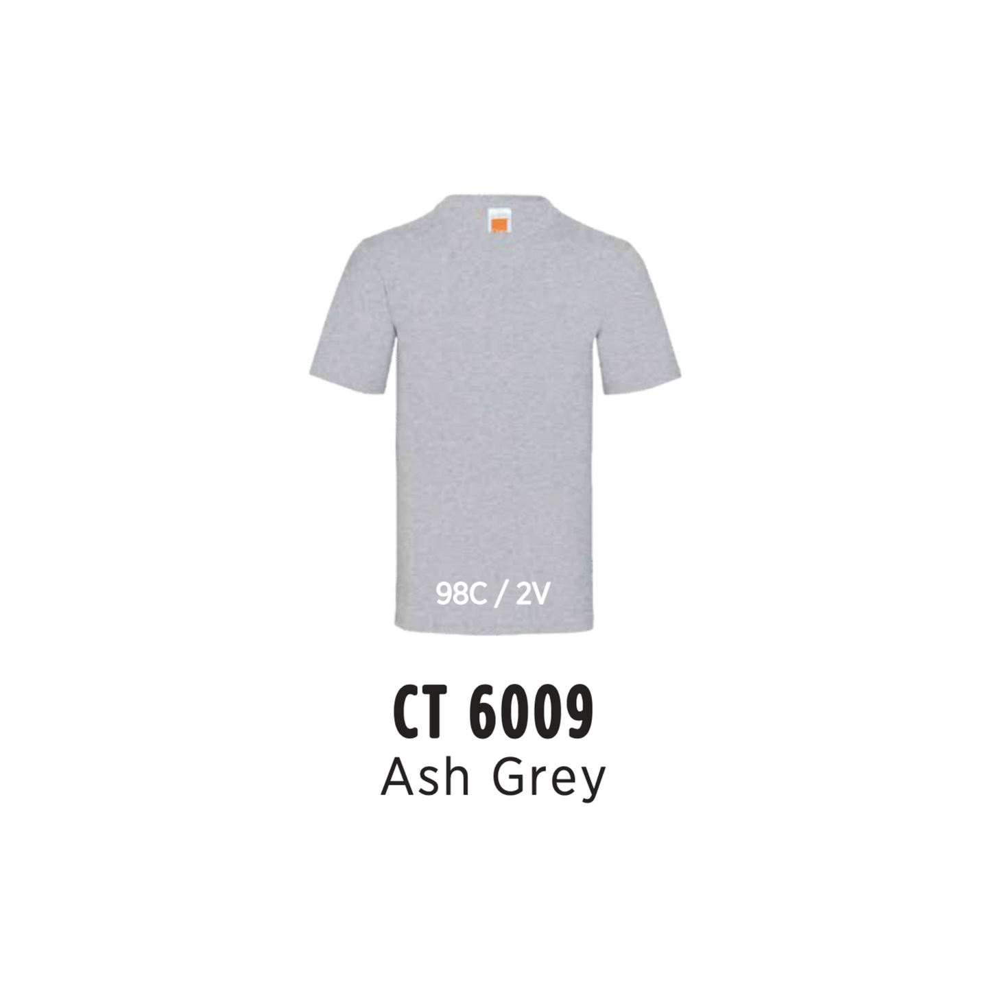 Custom T-Shirt - Unisex Superior Cotton Short Sleeve T-Shirt | Plain | Ash Grey | CT6009