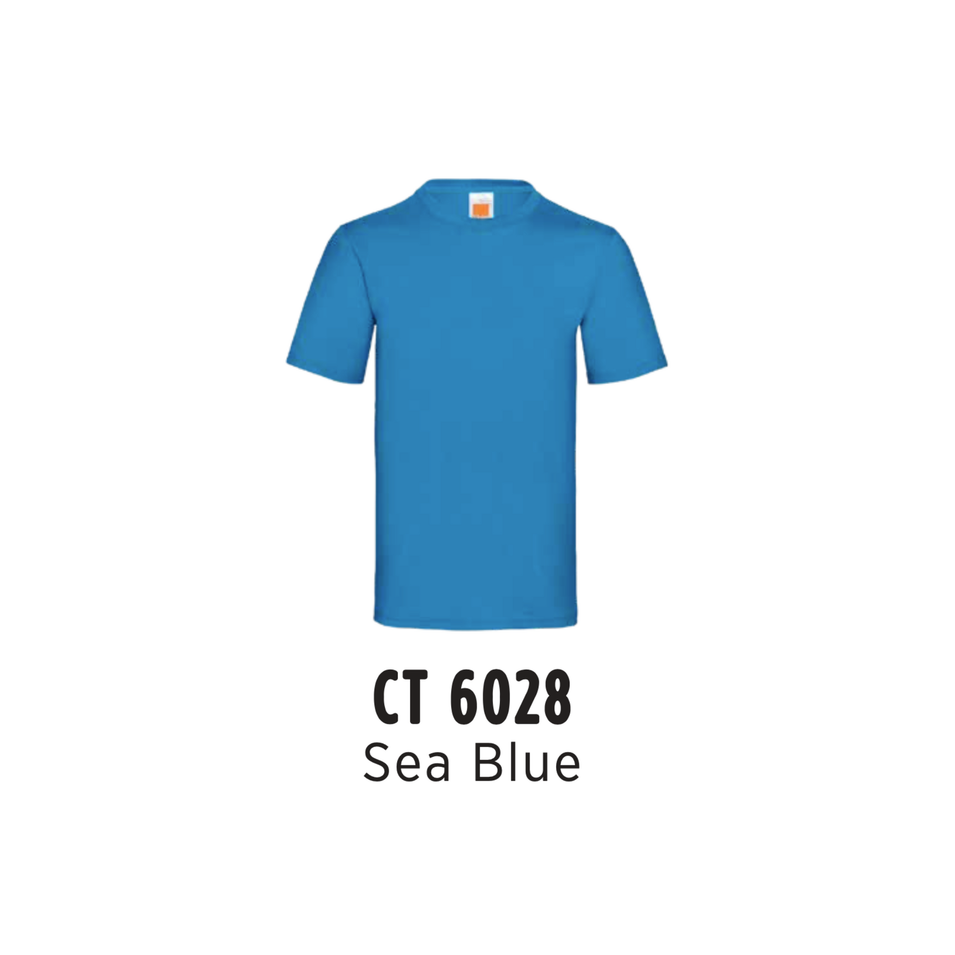 Custom T-Shirt - Unisex Superior Cotton Short Sleeve T-Shirt | Plain | Sea Blue | CT6028