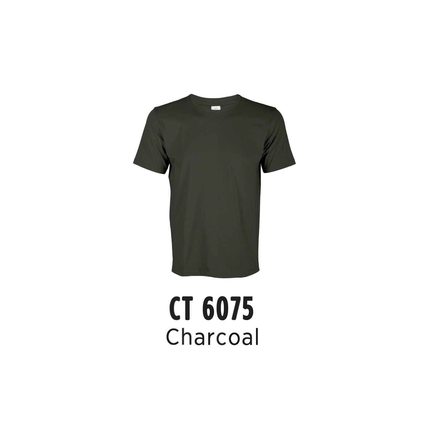 Custom T-Shirt - Unisex Superior Cotton Short Sleeve T-Shirt | Plain | Charcoal | CT6075