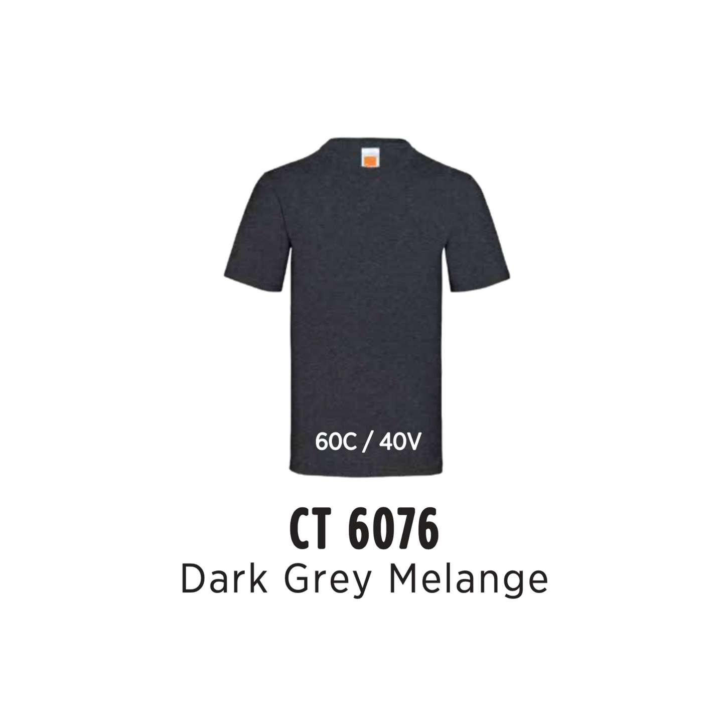 Custom T-Shirt - Unisex Superior Cotton Short Sleeve T-Shirt | Plain | Dark Grey Melange | CT6076