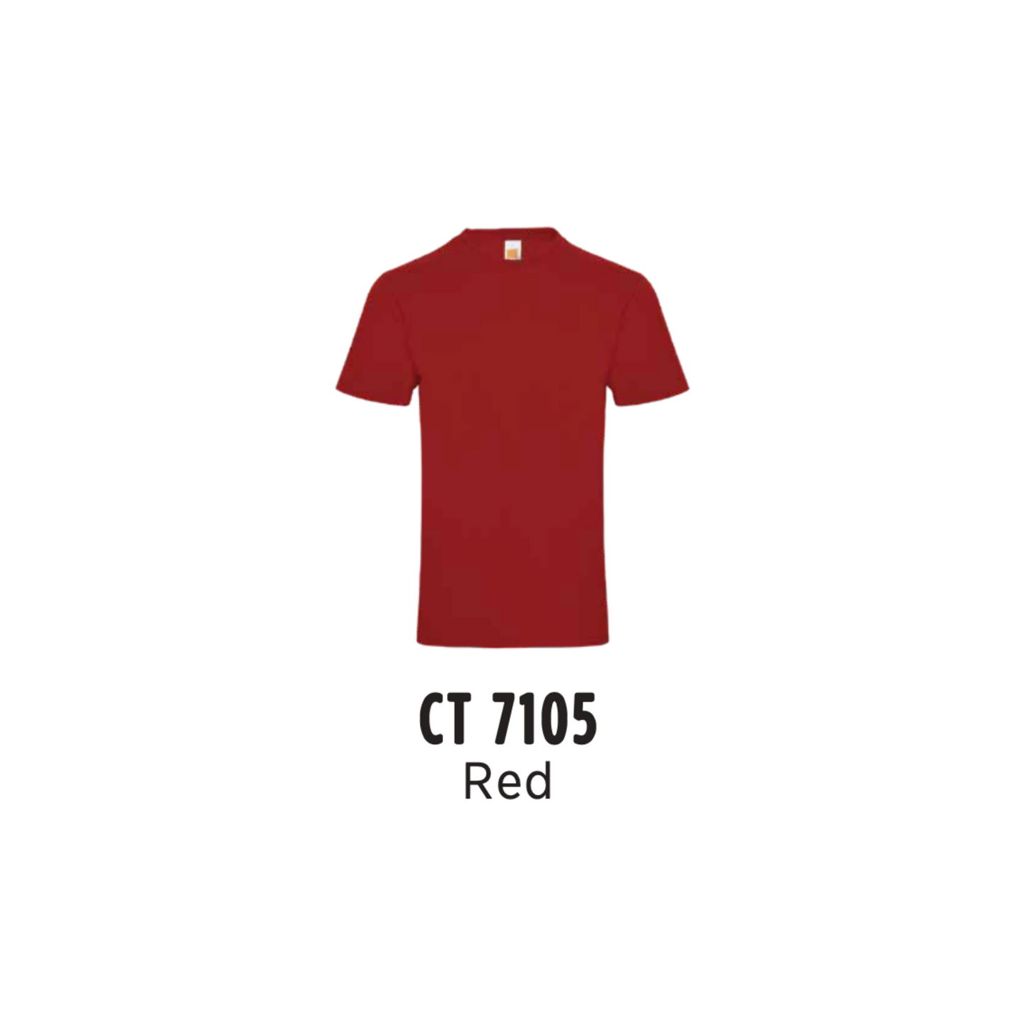 Custom T-Shirt - Unisex Superb Cotton Short Sleeve T-Shirt | Plain | Red | CT7105