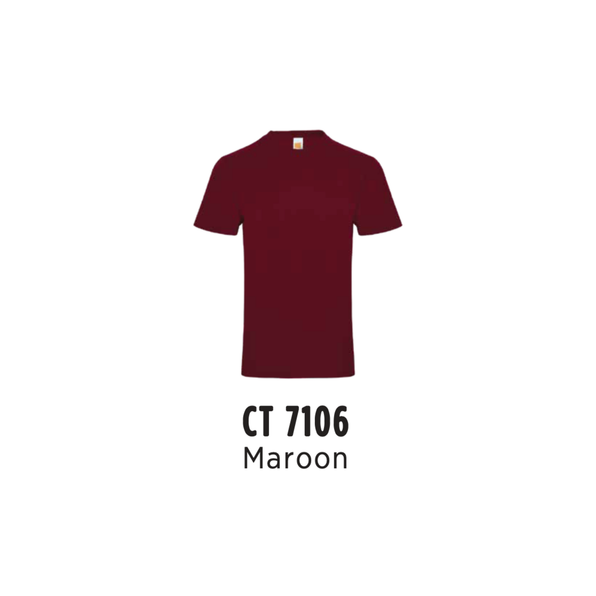 Custom T-Shirt - Unisex Superb Cotton Short Sleeve T-Shirt | Plain | Maroon | CT7106