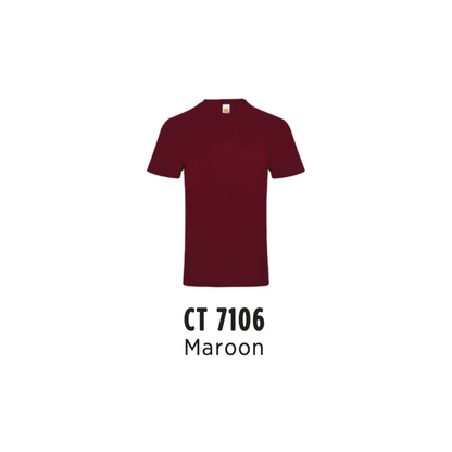 Custom T-Shirt - Unisex Superb Cotton Short Sleeve T-Shirt | Plain | Maroon | CT7106