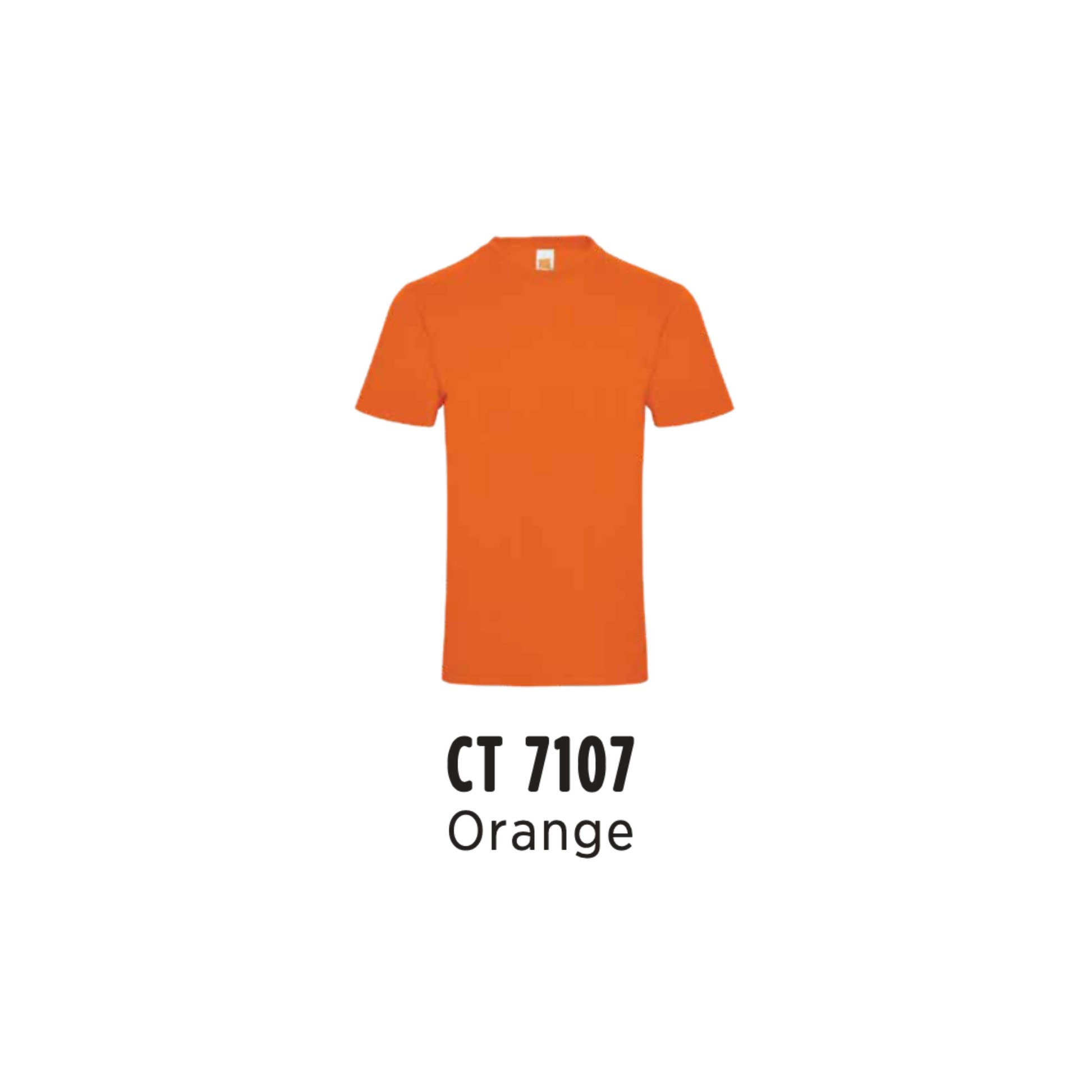 Custom T-Shirt - Unisex Superb Cotton Short Sleeve T-Shirt | Plain | Orange | CT7107