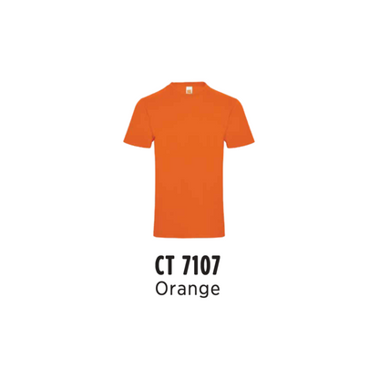 Custom T-Shirt - Unisex Superb Cotton Short Sleeve T-Shirt | Plain | Orange | CT7107