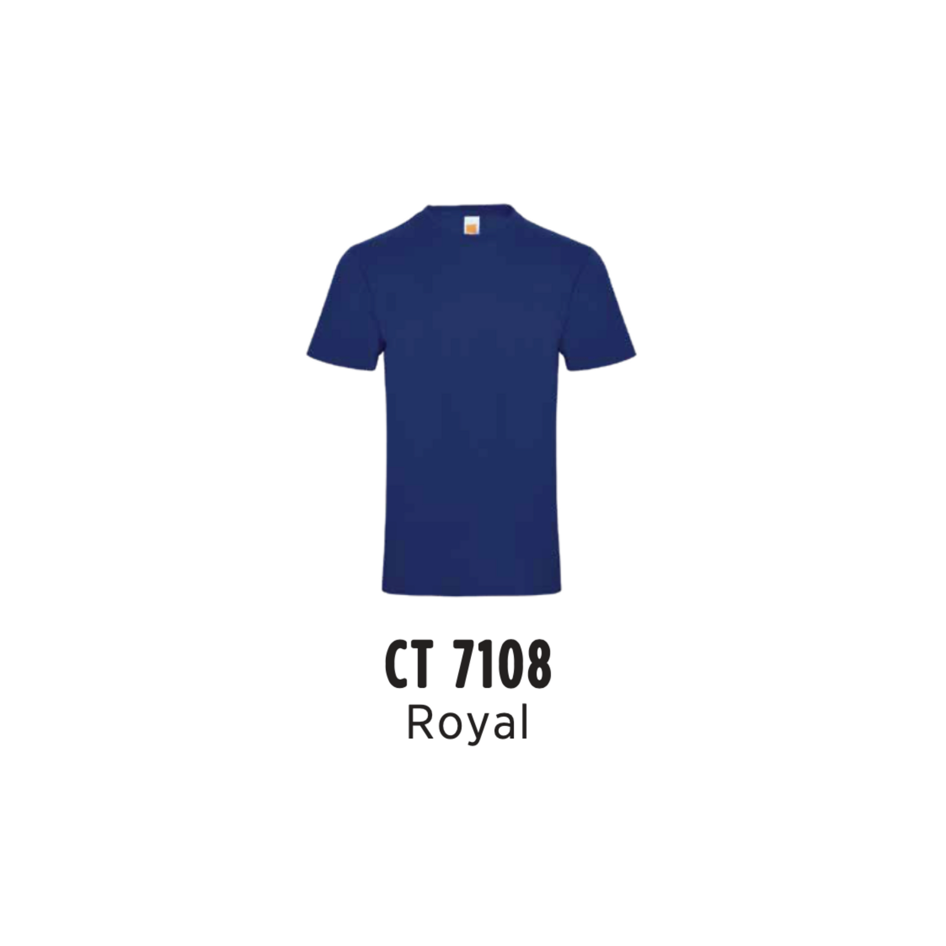 Custom T-Shirt - Unisex Superb Cotton Short Sleeve T-Shirt | Plain | Royal | CT7108