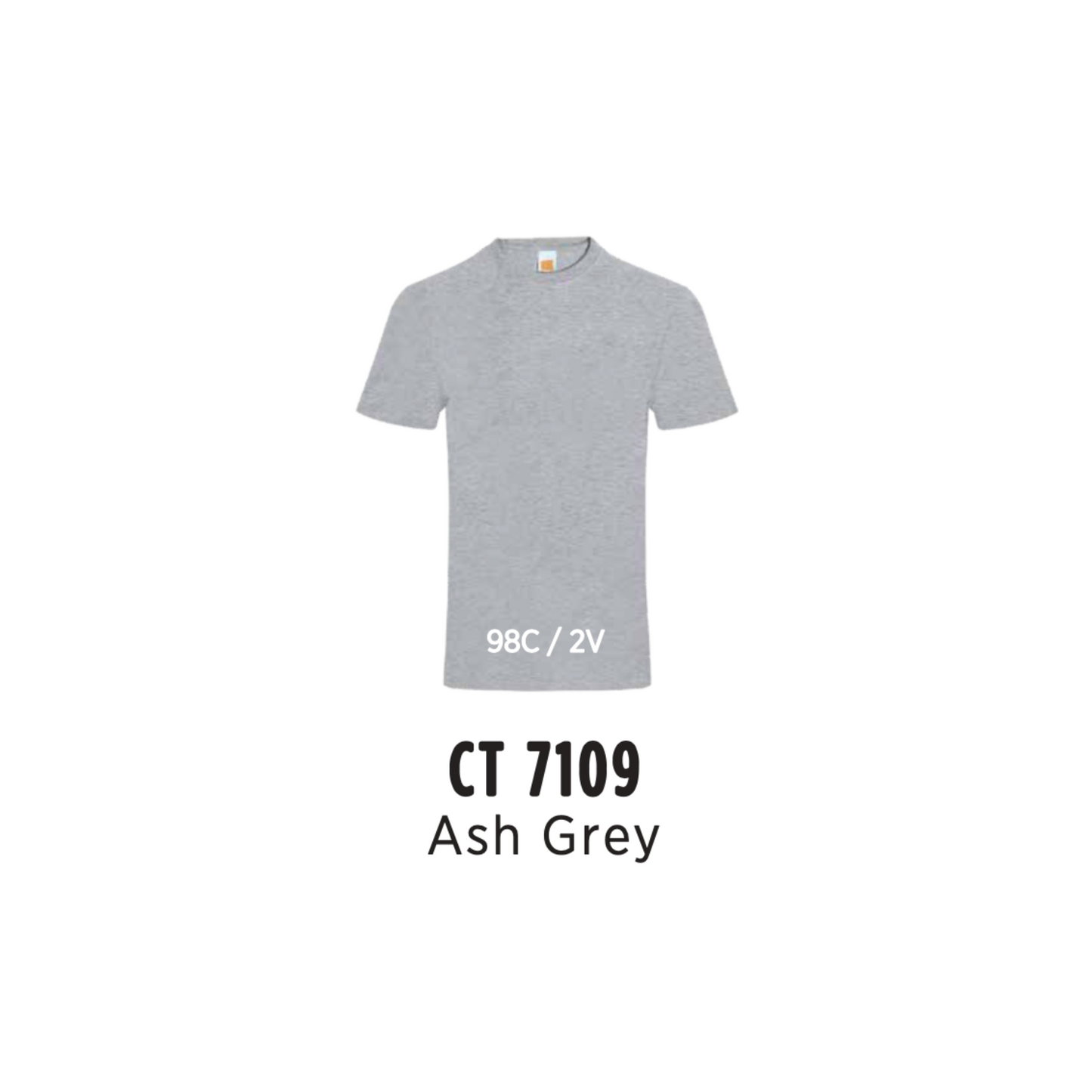 Custom T-Shirt - Unisex Superb Cotton Short Sleeve T-Shirt | Plain | Ash Grey | CT7109