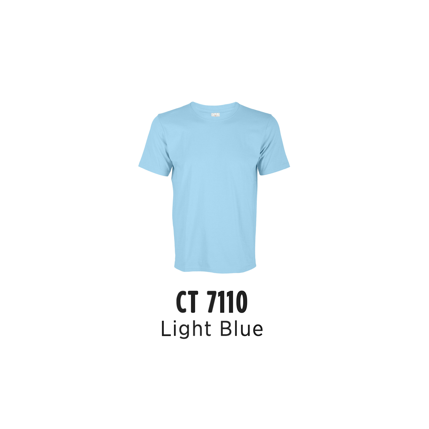 Custom T-Shirt - Unisex Superb Cotton Short Sleeve T-Shirt | Plain | Light Blue | CT7110