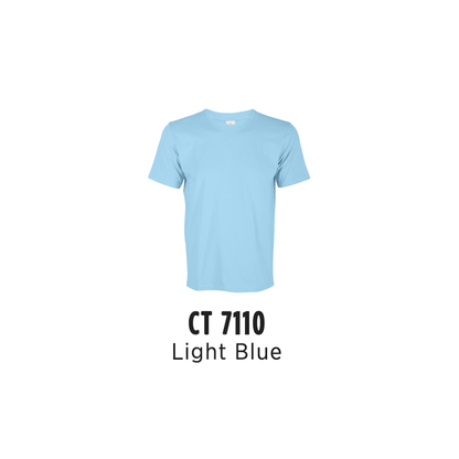 Custom T-Shirt - Unisex Superb Cotton Short Sleeve T-Shirt | Plain | Light Blue | CT7110
