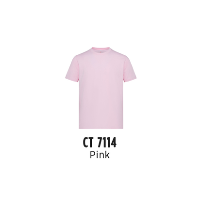 Custom T-Shirt - Unisex Superb Cotton Short Sleeve T-Shirt | Plain | Pink | CT7114