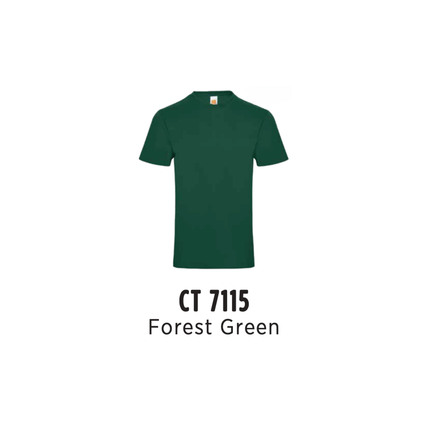 Custom T-Shirt - Unisex Superb Cotton Short Sleeve T-Shirt | Plain | Forest Green | CT7115