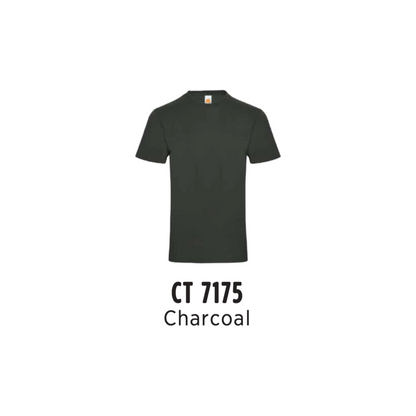 Custom T-Shirt - Unisex Superb Cotton Short Sleeve T-Shirt | Plain | Charcoal | CT7175