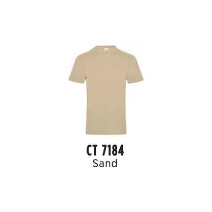 Custom T-Shirt - Unisex Superb Cotton Short Sleeve T-Shirt | Plain | Sand | CT7184