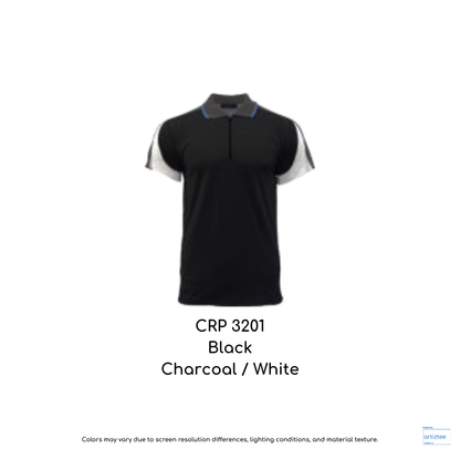 Dynamic Polo Unisex 160gsm CRP3201 black charcoal white