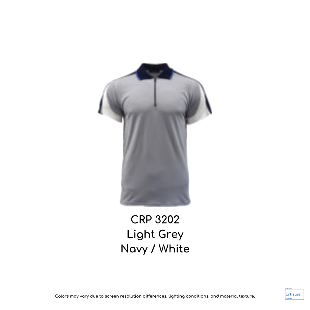 Dynamic Polo Unisex 160gsm CRP3202 light grey navy white