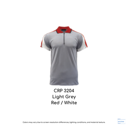 Dynamic Polo Unisex 160gsm CRP3204 light grey red white