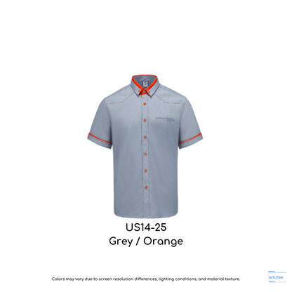 F1 Uniform Sense 14 Smartwear US1400 US14 25 Grey Orange 190gsm | Artiztee