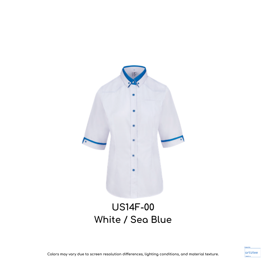 F1 Uniform Sense 14 Smartwear US1400 US14F 00 White Sea Blue 190gsm | Artiztee