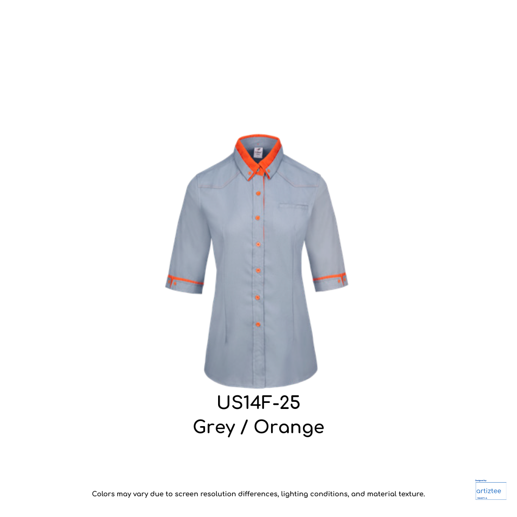 F1 Uniform Sense 14 Smartwear US1400 US14F 25 Grey Orange 190gsm | Artiztee