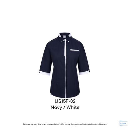 F1 Uniform Sense 15 Smartwear US1500 US15F 02 Navy White 190gsm