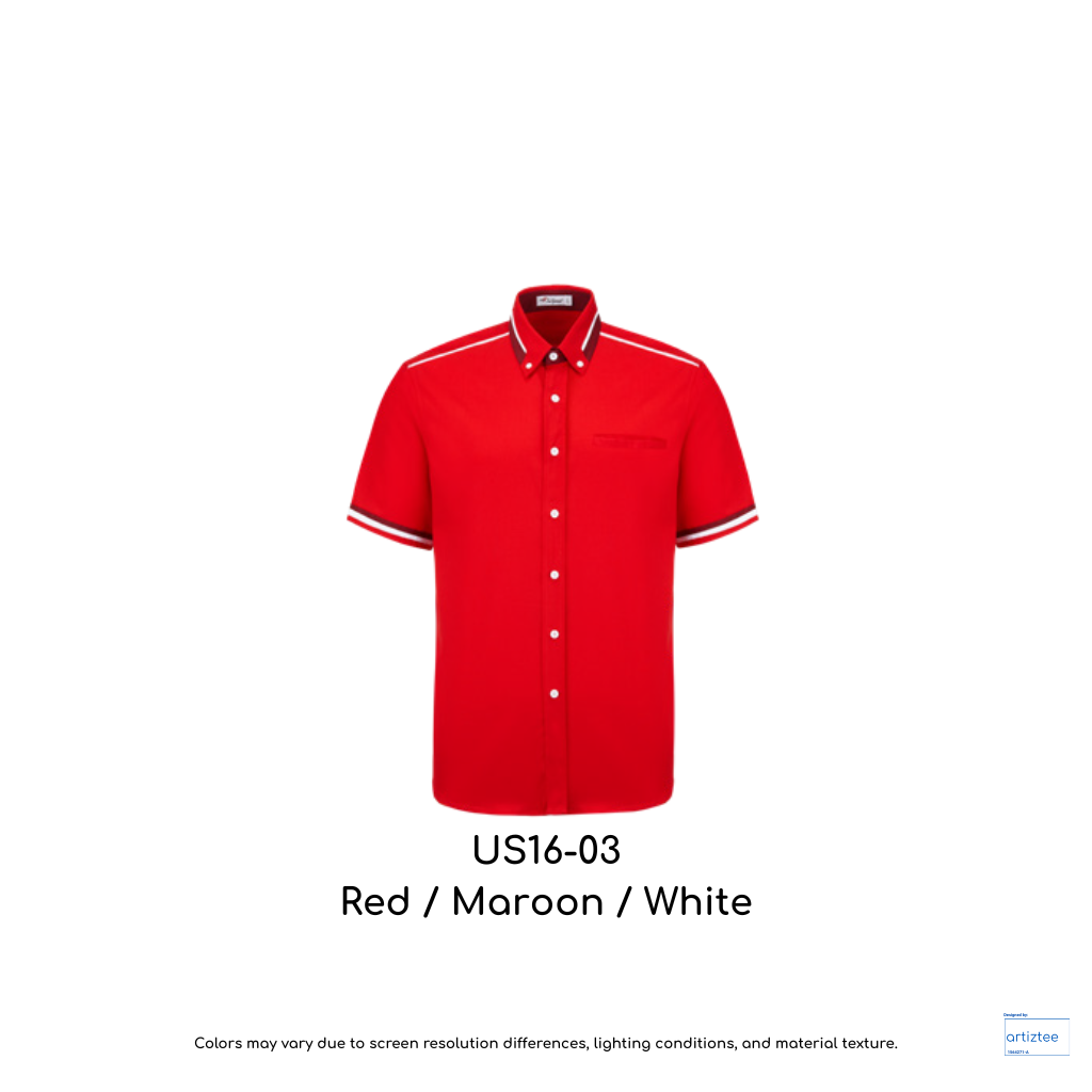 F1 Uniform Sense 16 Smartwear US1600 US16 03 Red Maroon White 190gsm