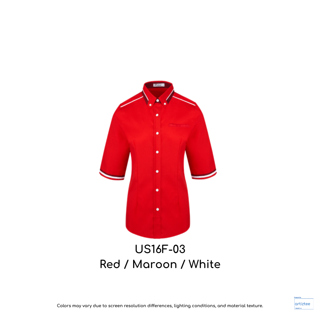 F1 Uniform Sense 16 Smartwear US1600 US16F 03 Red Maroon White 190gsm