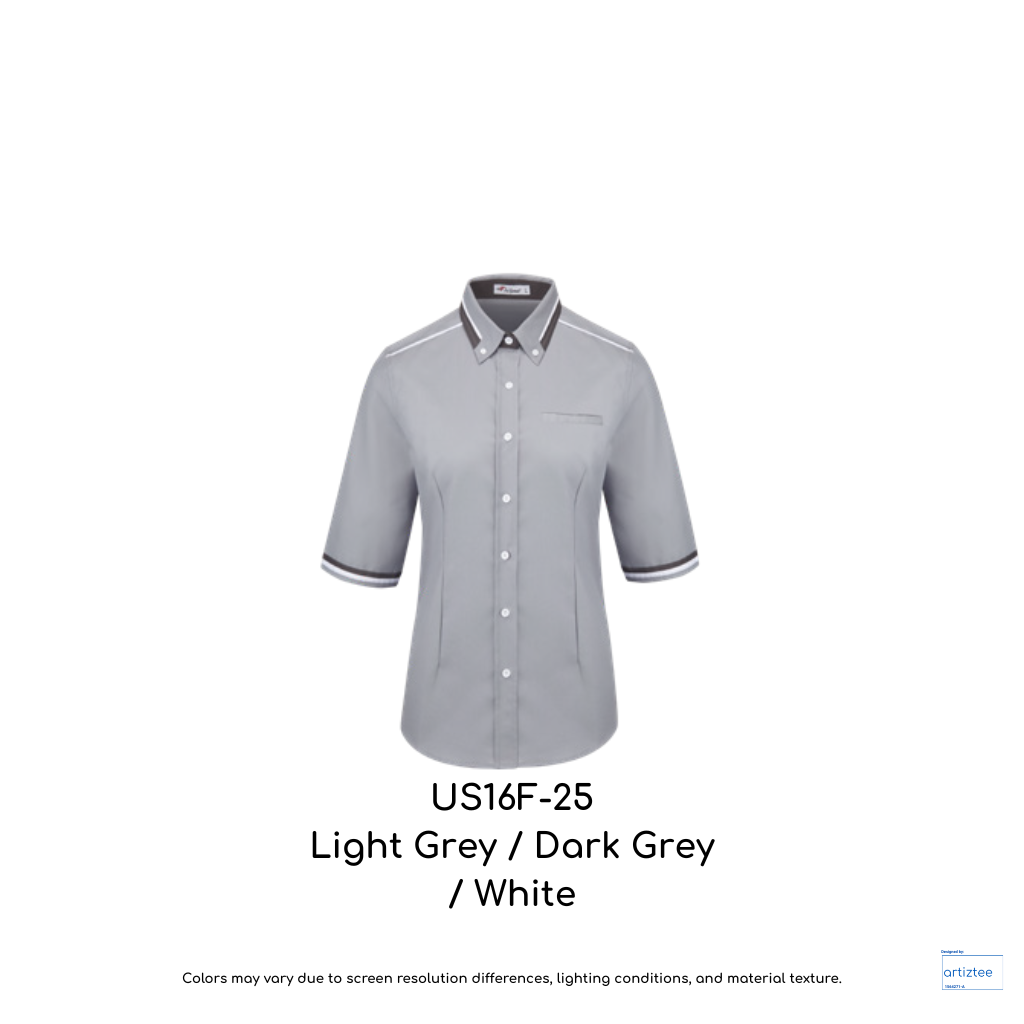 F1 Uniform Sense 16 Smartwear US1600 US16F 25 Light Grey Dark Grey White 190gsm