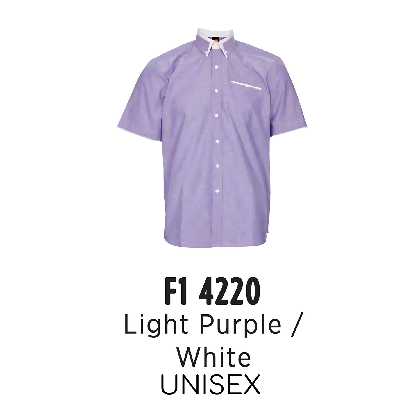 f14220-custom-uniform-unisex-corporate-short-sleeve-plain-light-purple-white