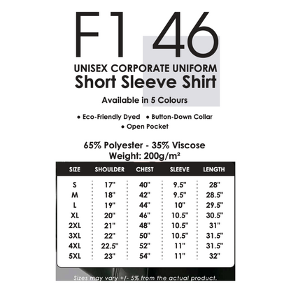 f146-custom-uniform-unisex-corporate-short-sleeve-size-chart