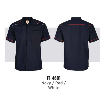 f14601-custom-uniform-unisex-corporate-short-sleeve-plain-navy-red-white