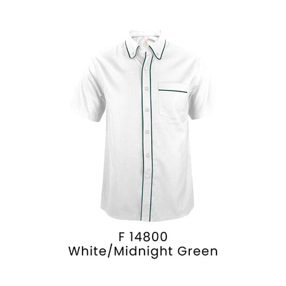 F 14800 White/Midnight Green - F148 corporate uniform shirt