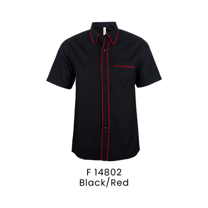 F 14802 Black/Red - F148 corporate uniform shirt