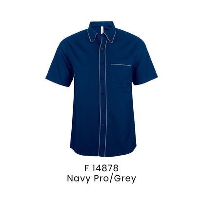 F 14878 Navy Pro/Grey - F148 corporate uniform shirt