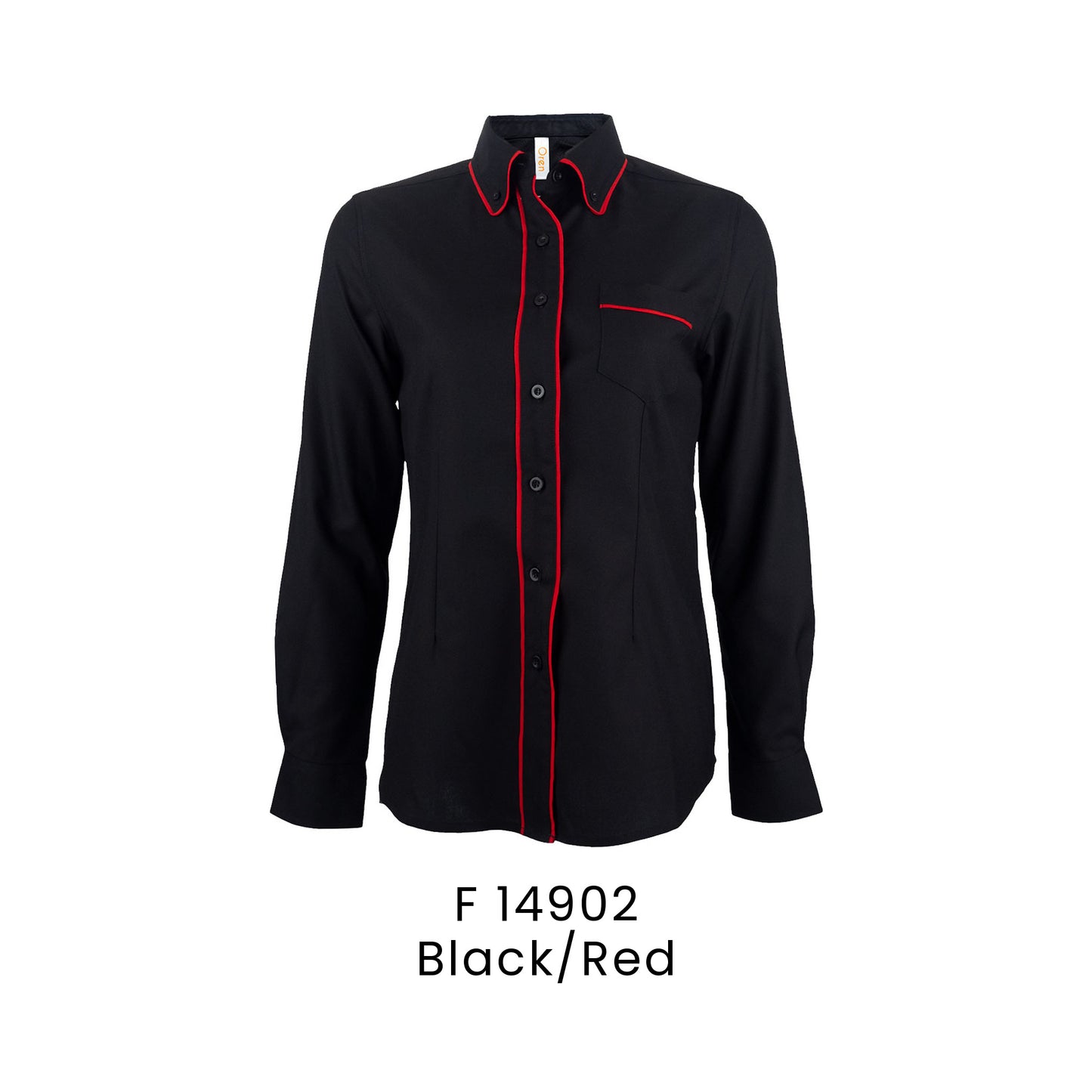F 14902 Black/Red - F149 corporate uniform shirt
