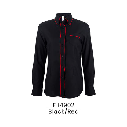 F 14902 Black/Red - F149 corporate uniform shirt